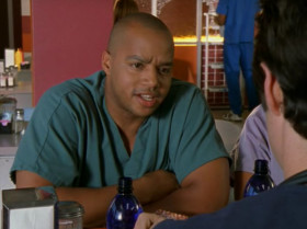 - Half of what rappers say doesn't make any sense. Like that Snoop Dogg- Dr. Dre song? What does «still hittin' them corners and those ho-hos girl» mean?
- Many disadvantaged African-Americans have limited nutritional choices, therefore they must subsist on Ho-Ho snack cakes. It's a black thing, bro.
- Actually, Turk, it's «still hittin' them corners and them 'lo- los' girls».
- Lo-los, not ho-hos. See, Turk, in the'hood, a lo- lo is a lowrider, or a car with an adjusted suspension that allows it to bounce up and down. And Dre and Snoop enjoy driving around together in their lowriders around the corners, or lizzle- rizzles. I'm representin' for them gangtas all across the world! Still hittin' them corners and them lo- los girls! Still taking my time to perfect the beat, and I still got love for the street!
- Turk! You just got schooled on rap by the two whitest chicks in America!
- None of you can prove it!
- I got it on tape.