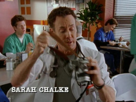 - Hey, what are you doing Frankeinstein?
- Photo journal for my photography class.
- Terrific. Could I see your camera? Hmm. Very interesting. Oh, there's film in it.
- Hey! All my pictures were in there! Dead patient with fancy shirt, dead patient without fancy shirt, me in fancy shirt being yelled at by angry family.