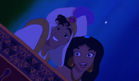 - A whole new world
- A whole new world
- That's where we'll be
- That's where we'll be
- A thrilling chase
- A wondrous place
- For you and me...