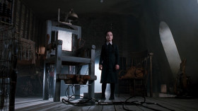 - Pugsley, sit in the chair.
- Why?
- So we can play a game.
- What game?
- [strapping him in] It's called, "Is There a God?"