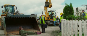 - Mr. Dent, have you any idea how much damage this bulldozer would suffer, if I just let it roll straight over you?
- How much?
- None at all.