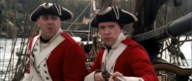 - What's your purpose in Port Royal, Mr. Smith?
- And no lies.
- Why, then I confess. It is my intention to commandeer one of these ships, pick up a crew in Tortuga, raid, pillage, plunder, and otherwise pilfer my weaselly black guts
- I said «no lies!»
- I think he's telling the truth.
- If he were telling the truth, he wouldn't have told us.
- Unless of course you wouldn't believe the truth even if he told it to you. 