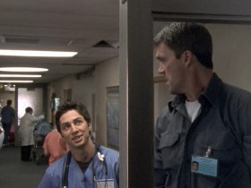 - The door is broke. Probably the fifth time or so it don't open.
- Maybe a penny's stuck in there.
- Why a penny?
- I don't know.
- Did you stick a penny in there?
- No, I was making small talk.
- If I find a penny in there, I'm taking you down.