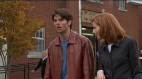 - Valerie McCabe, Yale '91. I've got a special rate for visitors, and I know I can win your case.
- You don't even know my case.
- The Madison case? Nuisance suit. Happens to visitors all the time. Fact is J.J. Madison doesn't even have a cat. He's allergic. I could have it thrown out in no time.
-  Wait, he never had a cat? So, why's he going to sue somebody for it?
-  Because he can. Every adult citizen of Morlaw is a lawyer, so everybody sues everybody else. It doesn't matter if there's a cause. It's how we ensure that everyone makes a living off their profession.
- Yeah, but that's insane.